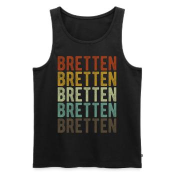 Bretten Stadt Retro Vintage - Männer Premium Bio Tank Top - Schwarz - Vorne - Michal (187cm)
