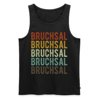 Bruchsal Stadt Retro Vintage - Männer Premium Bio Tank Top - Schwarz - Vorne - Michal (187cm)