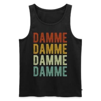 Damme Stadt Retro Vintage - Männer Premium Bio Tank Top - Schwarz - Vorne - Michal (187cm)