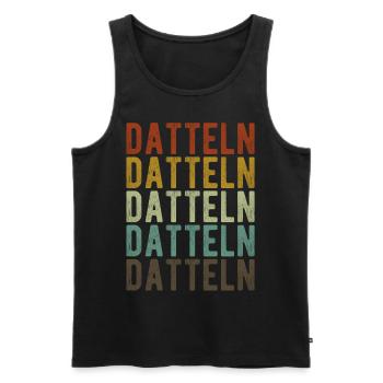 Datteln Stadt Retro Vintage - Männer Premium Bio Tank Top - Schwarz - Vorne - AI Model Male 178 light (178cm)