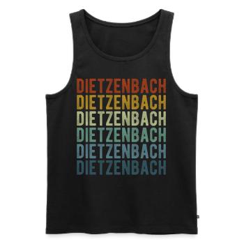 Dietzenbach Stadt Retro Vintage - Männer Premium Bio Tank Top - Schwarz - Vorne - Michal (187cm)