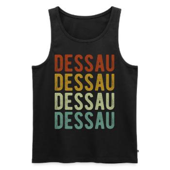 Dessau Stadt Retro Vintage - Männer Premium Bio Tank Top - Schwarz - Vorne - AI Model Male 178 light (178cm)