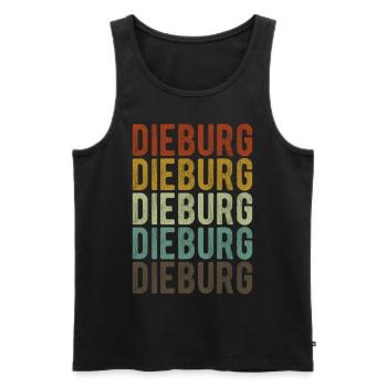Dieburg Stadt Retro Vintage - Männer Premium Bio Tank Top - Schwarz - Vorne - AI Model Male 178 light (178cm)