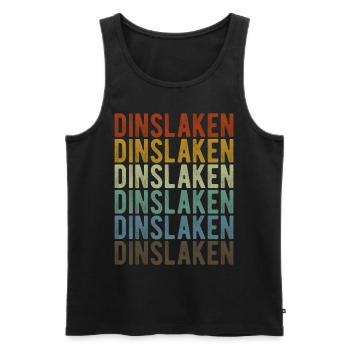 Dinslaken Stadt Retro Vintage - Männer Premium Bio Tank Top - Schwarz - Vorne - Michal (187cm)