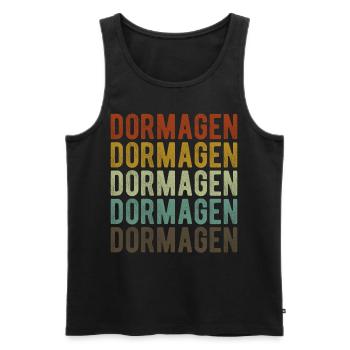Dormagen Stadt Retro Vintage - Männer Premium Bio Tank Top - Schwarz - Vorne - Michal (187cm)