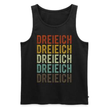 Dreieich Stadt Retro Vintage - Männer Premium Bio Tank Top - Schwarz - Vorne - Michal (187cm)