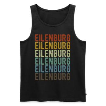 Eilenburg Stadt Retro Vintage - Männer Premium Bio Tank Top - Schwarz - Vorne - AI Model Male 178 light (178cm)
