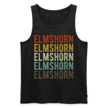 Elmshorn Stadt Retro Vintage - Männer Premium Bio Tank Top - Schwarz - Vorne - Michal (187cm)