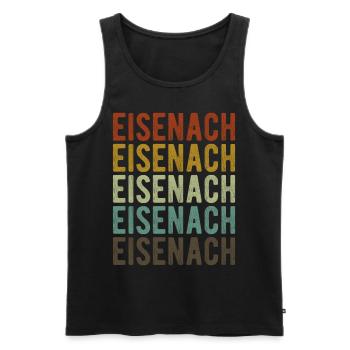 Eisenach Stadt Retro Vintage - Männer Premium Bio Tank Top - Schwarz - Vorne - Michal (187cm)