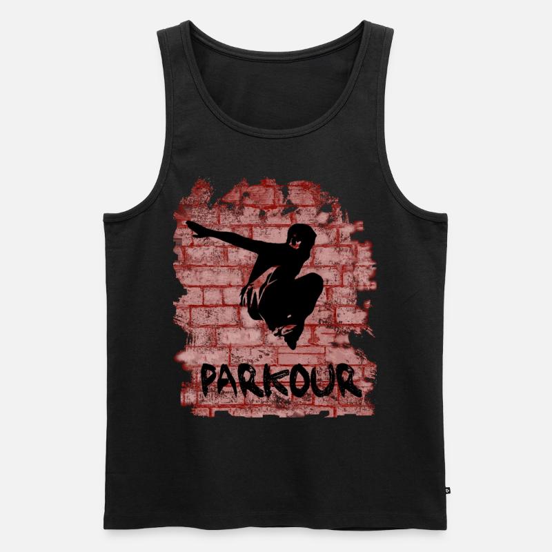 Parkour - Männer Premium Bio Tank Top - Schwarz