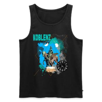 Koblenz Deutschland Stadt Skyline Vintage Retro - Männer Premium Bio Tank Top - Schwarz - Vorne - Michal (187cm)