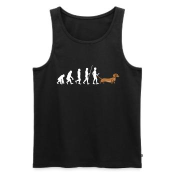 Dachshund Geschenk Dixie Wiener Doxie Dackel - Männer Premium Bio Tank Top - Schwarz - Vorne - Michal (187cm)