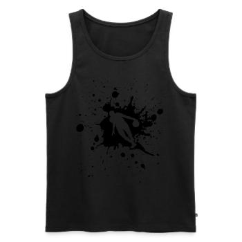 Basketball Dribble Man Noir - Débardeur bio Premium Homme - noir - Devant - AI Model Male 178 light (178cm)