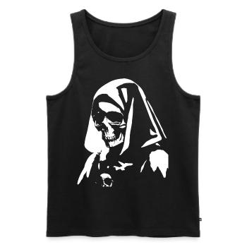 Enigmatic Charm Abounds in Unholy Nun, Satanic, a - Men's Premium Organic Tank Top - black - Front - AI Model Male 178 light (178cm)
