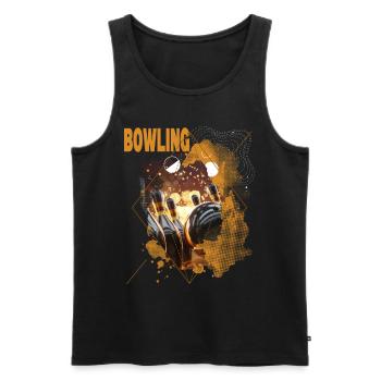 Bowling Bowling Bowling Ball Quilles Joueurs de bowling - Débardeur bio Premium Homme - noir - Devant - AI Model Male 178 light (178cm)