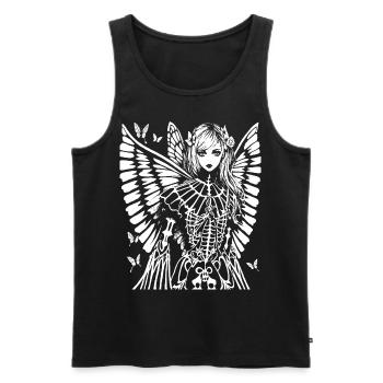 Fairycore Aesthetics Grunge Skeleton Fairy Goth G - Men's Premium Organic Tank Top - black - Front - Michal (187cm)
