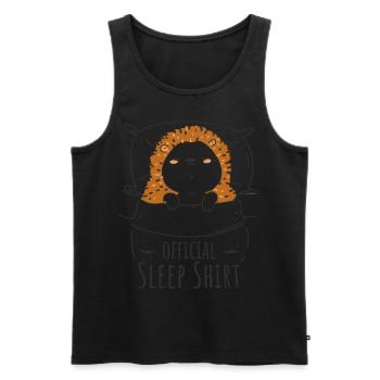 Hedgehog Offizielles Schlafshirt für Hedgeho-Fans - Männer Premium Bio Tank Top - Schwarz - Vorne - Michal (187cm)