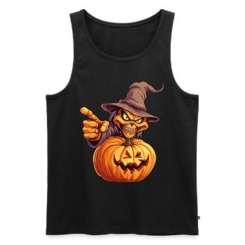 Happy Halloween Monster Hut Kürbis Gruselig Horror - Männer Premium Bio Tank Top - Schwarz - Vorne - Michal (187cm)