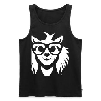 Funny Alpaca Wearing Sunglasses Cool Alpacas - Men's Premium Organic Tank Top - black - Front - Michal (187cm)