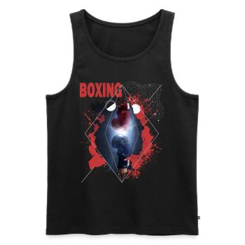 Boxing Boxing Boxing Boxing Gloves Boxing Match Boxing Ring - Men's Premium Organic Tank Top - black - Front - AI Model Male 178 light (178cm)