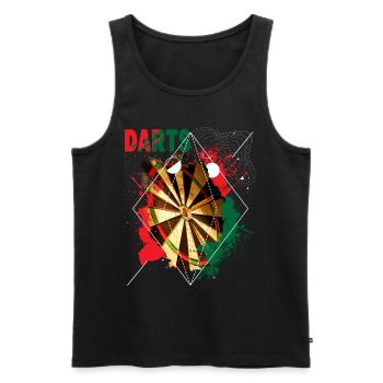 Darts Dartboard Dart Dart King 180 Bullseye - Men's Premium Organic Tank Top - black - Front - AI Model Male 178 light (178cm)