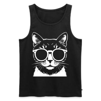 Cute Anime Girl Gothic Manga Fairytale Sunglasses - Men's Premium Organic Tank Top - black - Front - AI Model Male 178 light (178cm)
