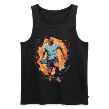 Handball Player Streetwear Iconic Style Design - Men's Premium Organic Tank Top - black - Front - Michal (187cm)