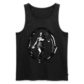 Handball player streetwear Iconic style - Men's Premium Organic Tank Top - black - Front - Michal (187cm)