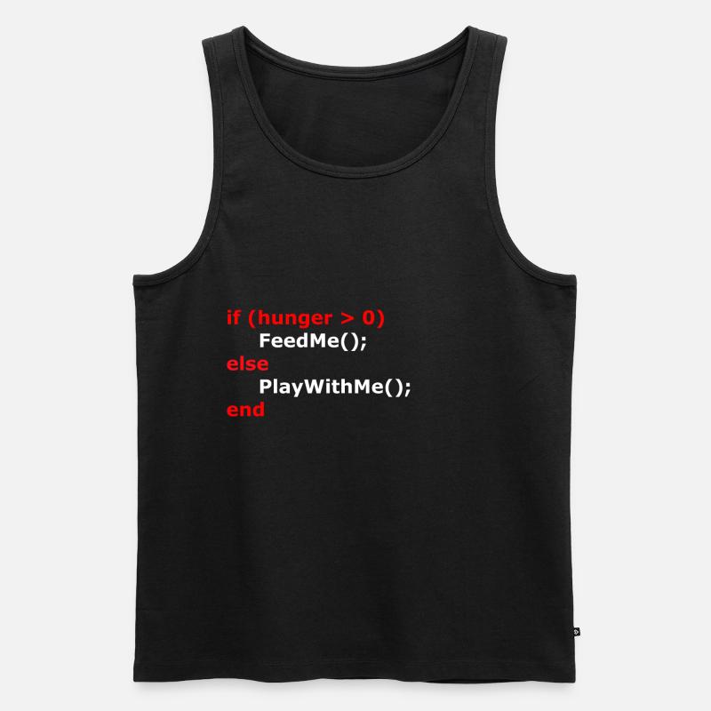 Coding If Hunger - Men's Premium Organic Tank Top - black