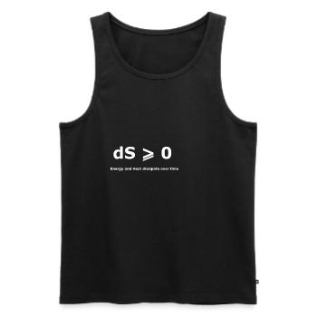 Deuxième loi de la thermodynamique - Débardeur bio Premium Homme - noir - Devant - Michal (187cm)