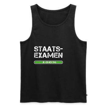 Staatsexamen abgeschlossen - Männer Premium Bio Tank Top - Schwarz - Vorne - Michal (187cm)