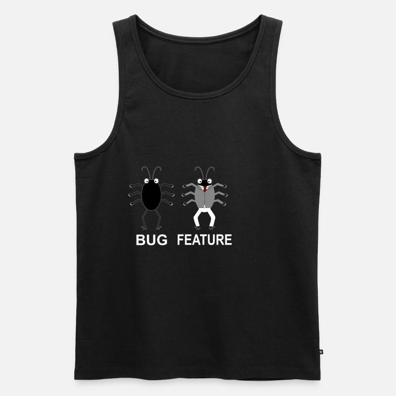 Bug Feature - Computer Scientist Programmer - Men's Premium Organic Tank Top - black