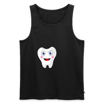 Cute Baby Tooth - Milchzahn Zahnarzt - Männer Premium Bio Tank Top - Schwarz - Vorne - AI Model Male 178 light (178cm)