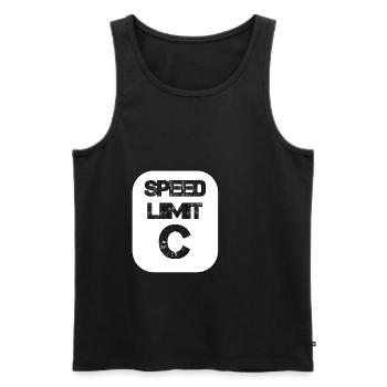 Speed Limit C - Physiker Autofahrer - Männer Premium Bio Tank Top - Schwarz - Vorne - AI Model Male 178 light (178cm)
