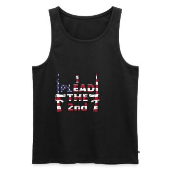 I Plead the 2nd America - Männer Premium Bio Tank Top - Schwarz - Vorne - AI Model Male 178 light (178cm)
