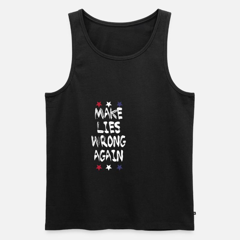 Make Lies Wrong Again2 - Männer Premium Bio Tank Top - Schwarz