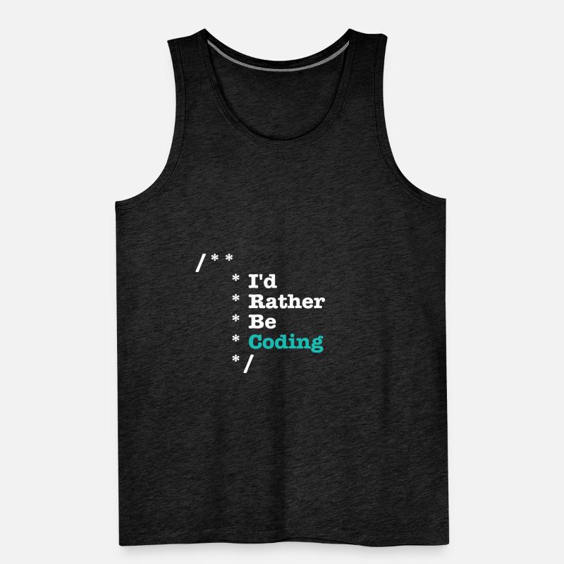 Id Rather Be Coding Comments - Informaticiens Débardeur bio Premium Homme