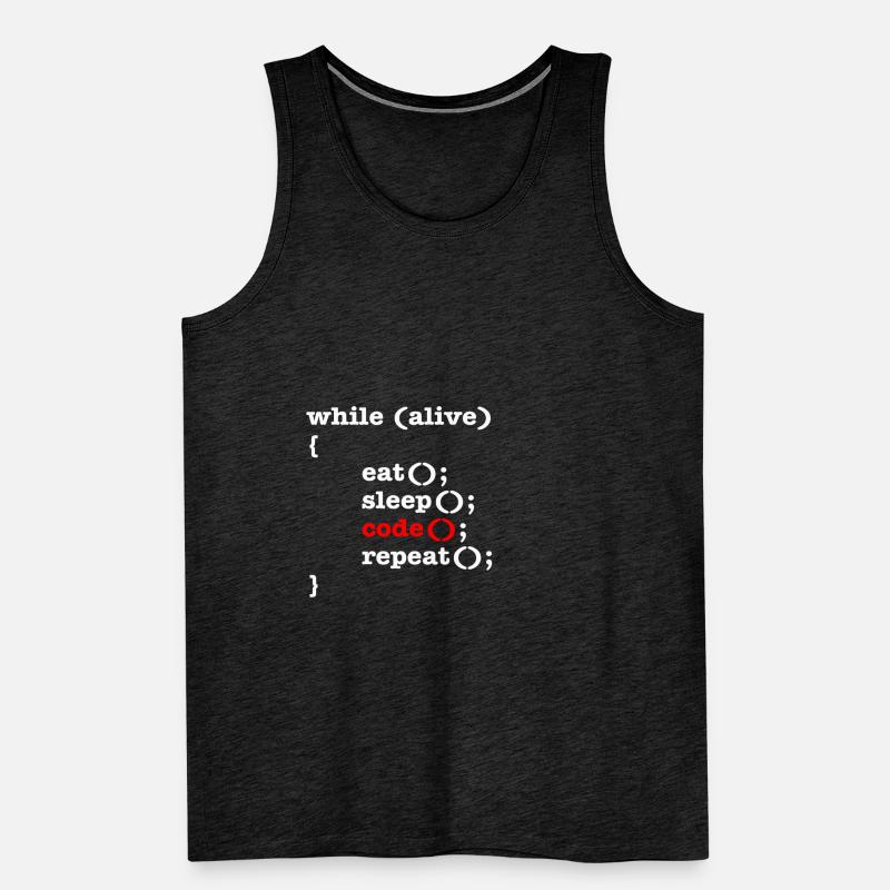 While Alive Eat Sleep Code Repeat - Informatiker Männer Premium Bio Tank Top