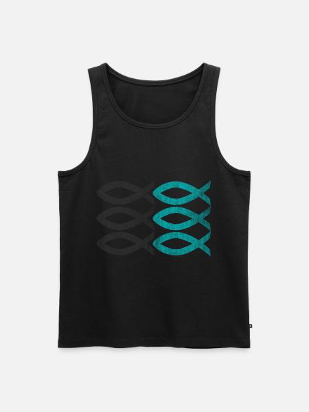 Christlich Fische Christen - Männer Premium Bio Tank Top - Schwarz