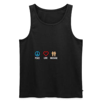 Massage d'amour de paix 2 - Débardeur bio Premium Homme - noir - Devant - Michal (187cm)