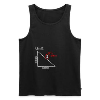 Find X, I Found It Mathematik Witz Mathe Witz - Männer Premium Bio Tank Top - Schwarz - Vorne - AI Model Male 178 light (178cm)