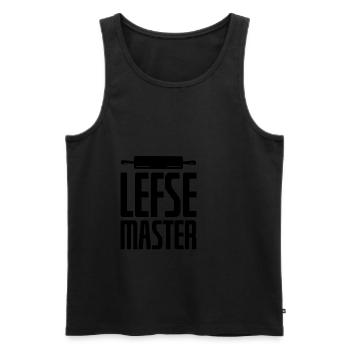 Lefse Master - Men's Premium Organic Tank Top - black - Front - AI Model Male 178 light (178cm)