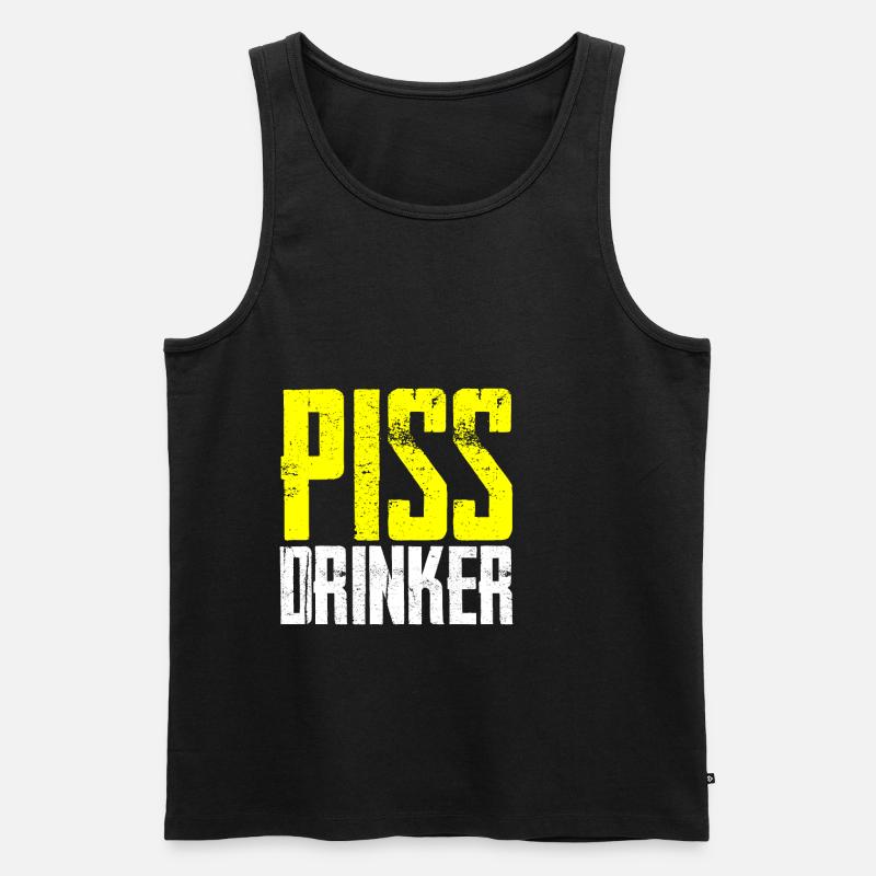 Piss Drinker 4 - Männer Premium Bio Tank Top - Schwarz