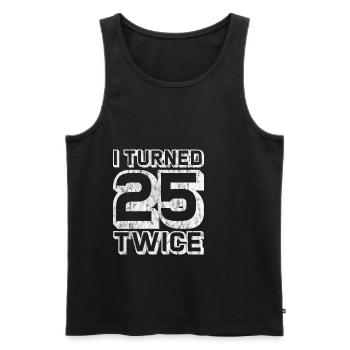 I Turned 25 Twice 3 - Débardeur bio Premium Homme - noir - Devant - AI Model Male 178 light (178cm)