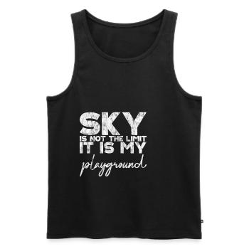 Sky Is Not The Limit, It Is My Playground 3 - Débardeur bio Premium Homme - noir - Devant - Michal (187cm)