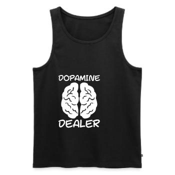 Dopamine Dealer 3 - Débardeur bio Premium Homme - noir - Devant - Michal (187cm)