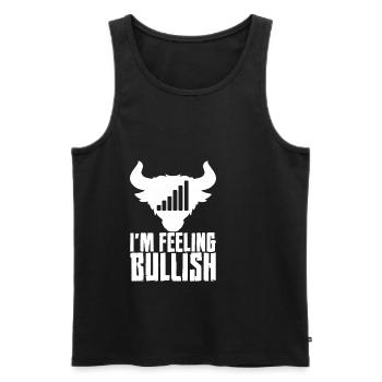 I'm Feeling Bullish 5 - Men's Premium Organic Tank Top - black - Front - AI Model Male 178 light (178cm)