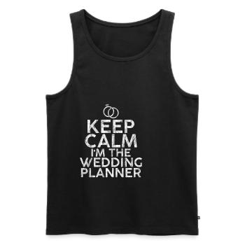 Keep Calm, I'm The Wedding Planner - Men's Premium Organic Tank Top - black - Front - AI Model Male 178 light (178cm)