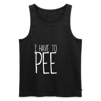 I Have To Pee 8 - Men's Premium Organic Tank Top - black - Front - AI Model Male 178 light (178cm)