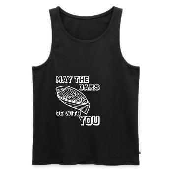 May The Oars Be With You 8 - Men's Premium Organic Tank Top - black - Front - AI Model Male 178 light (178cm)